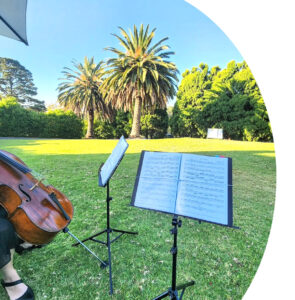 Melba Strings outdoor setting